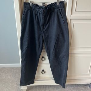 COPY - Universal Thread black/gray high waisted paper bag pants, size 16